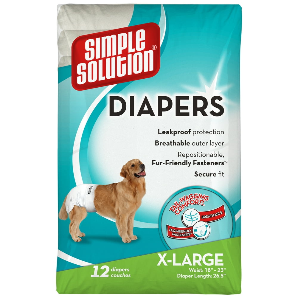 Simple Solution Disposable Dog Diapers for Female Dogs Super