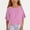 Pink, variant on Cethrio Girls T Shirts Size 7-8 T, Summer Casual Cotton Linen Crewneck Short Sleeve Tops Pink