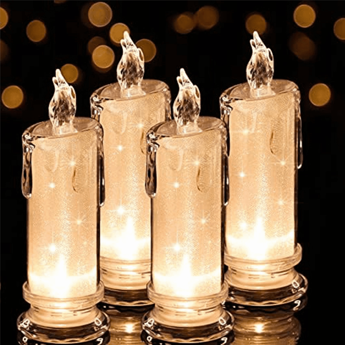 16PCS LED Flameless Candles ,LED Clearance Pillar Candles, Battery Included,Decoracion for Halloween Christmas,16 x LED flameless Candles 16 x battery,White