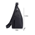 thumbnail image 2 of WIZUTIZ Crossbody Bag For Men, Messenger Bag Shoulder Bag With Zipper, Crossbody Phone Bag For Work, Travel Womens Messenger Bags Womens Crossbody Bags Medium Solid Bags Water Resistant Black, 2 of 5
