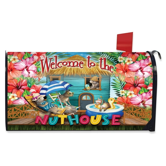 Briarwood Lane Summer Nuthouse Humor Mailbox Cover