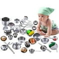 thumbnail image 2 of Kjfeif 25Pcs Tiny Classic Stainless Steel Kitchen Toys Cooking Utensils Set-Pretend Play Pots Pans Toy Cookware Kits for Kids Interactive Learning Role Play Educational Toys for Kids Mini Size, 2 of 5