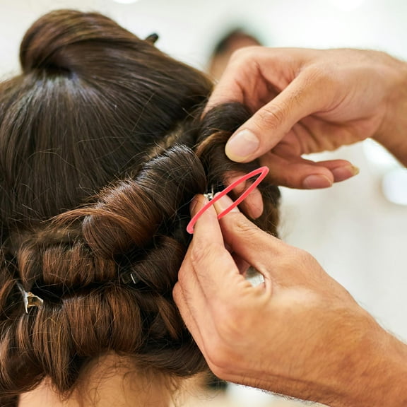 SOPOTUTU High Temp Silicone Bands Dark Red for Styling Heat Resistant 1Pack