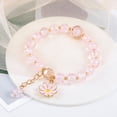 thumbnail image 1 of SIfdSeng Stone Bracelet Rhinestone Bracelets Colorful Jewelry Daisy Flower Multi Beads Style Handmade Accessories Fashion Stone Beads Strawberry Hand String Gold Plated Bracelet, 1 of 6