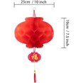 thumbnail image 3 of 10 Pack Chinese Red Paper Lanterns Hanging Red Paper Lanterns Festival Decor, 3 of 6