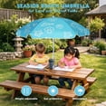 thumbnail image 4 of AMMSUN 5ft Seaside Kids Umbrella UPF50+ for Children Sand Water Table Outdoor Play,Shell Blue, 4 of 9