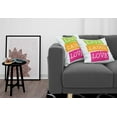 thumbnail image 3 of Ambesonne Saying Throw Pillow Cover 2 Pack, Live Laugh Love Vibrant, 16", Lime Green Orange Pink, 3 of 5