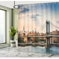 thumbnail image 5 of Ambesonne USA Shower Curtain, Manhattan Bridge in NYC, 69"Wx84"L, Multicolor, 5 of 5