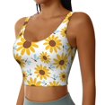 thumbnail image 2 of Balery Sunflowers Sujetadores deportivos con espalda cruzada para mujer, acolchados, sin costuras, de alto impacto, ideales para yoga, gimnasio, entrenamiento y fitness.-X-Large, 2 of 8