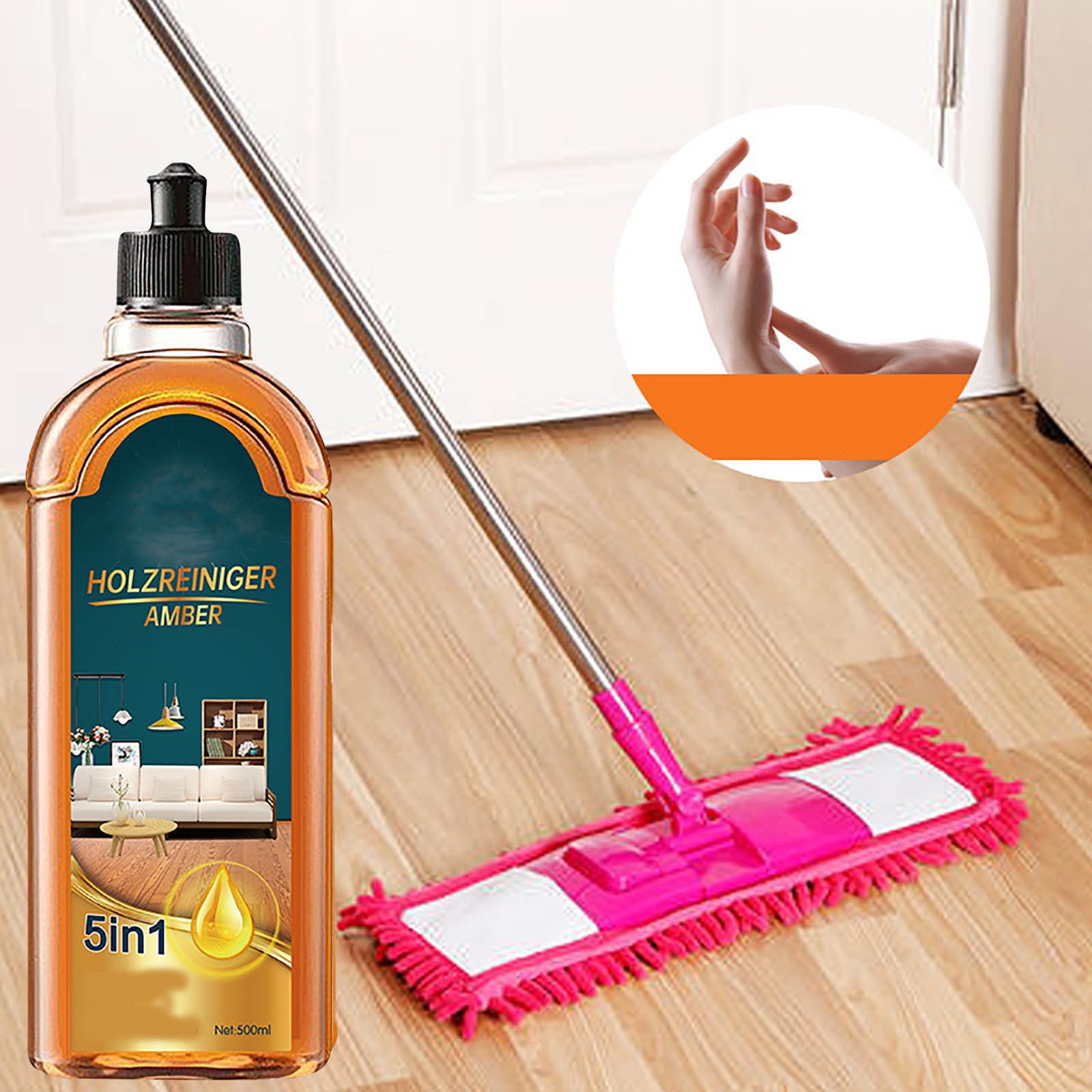 Multi-Effect Floor Cleaner, Ceramic Tile/Wood/Mop/Vinyl/Laminate Floor Cleaning, Plant-Based Formula No Harsh Chemicals, Fresh Scent Animal-Cruelty Free, Safe For Sealed Floors No Dyes