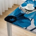 thumbnail image 5 of Awypu Ink Painting Watercolor Retro Big Blue Poppy Flower Summer Decorative Tablecloth 46*46, 5 of 8