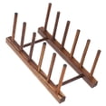 thumbnail image 1 of Bamboo Dish Drying Rack with Foldable Design Compact Storage Rack for Dishes, Plates, Cutting Boards, 1 of 7