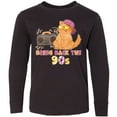 thumbnail image 3 of Inktastic Bring Back The 90s Cool Orange Cat Long Sleeve Youth T-Shirt, 3 of 5