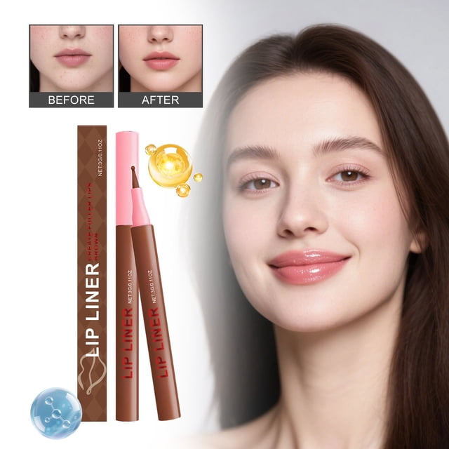 Lápiz labial resistente al agua, delineador de labios, forma de labios, natural, resistente al agua, fijación del maquillaje, no es fácil de colorear, 2 ml. Un delineador de labios.