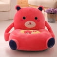 thumbnail image 3 of Cubre Brazo Cubre Asiento de Felpa para Niños Lindo Patrón Animal Oso (rojo), 3 of 9