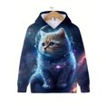 thumbnail image 3 of Sudadera de manga larga para niñas, sudadera con capucha con estampado de gatito blanco de dibujos animados, moda deportiva de otoño, sudaderas con capucha para niñas, ropa para niños, 3 of 5