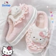thumbnail image 2 of Cute Hello Kitty Slipper for Women Girls Cartoon Sanrio Melody Winter Warm Slipper Platform Anti-slip House Slipper Kuromi Shoes, 2 of 4