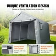 thumbnail image 4 of VEVOR Portable Shed Outdoor Storage Shelter, 7 x 12 x 7.36 ft Heavy Duty Instant Storage Tent Tarp Sheds with Roll-up Zipper Door and Ventilated Windows, 4 of 9