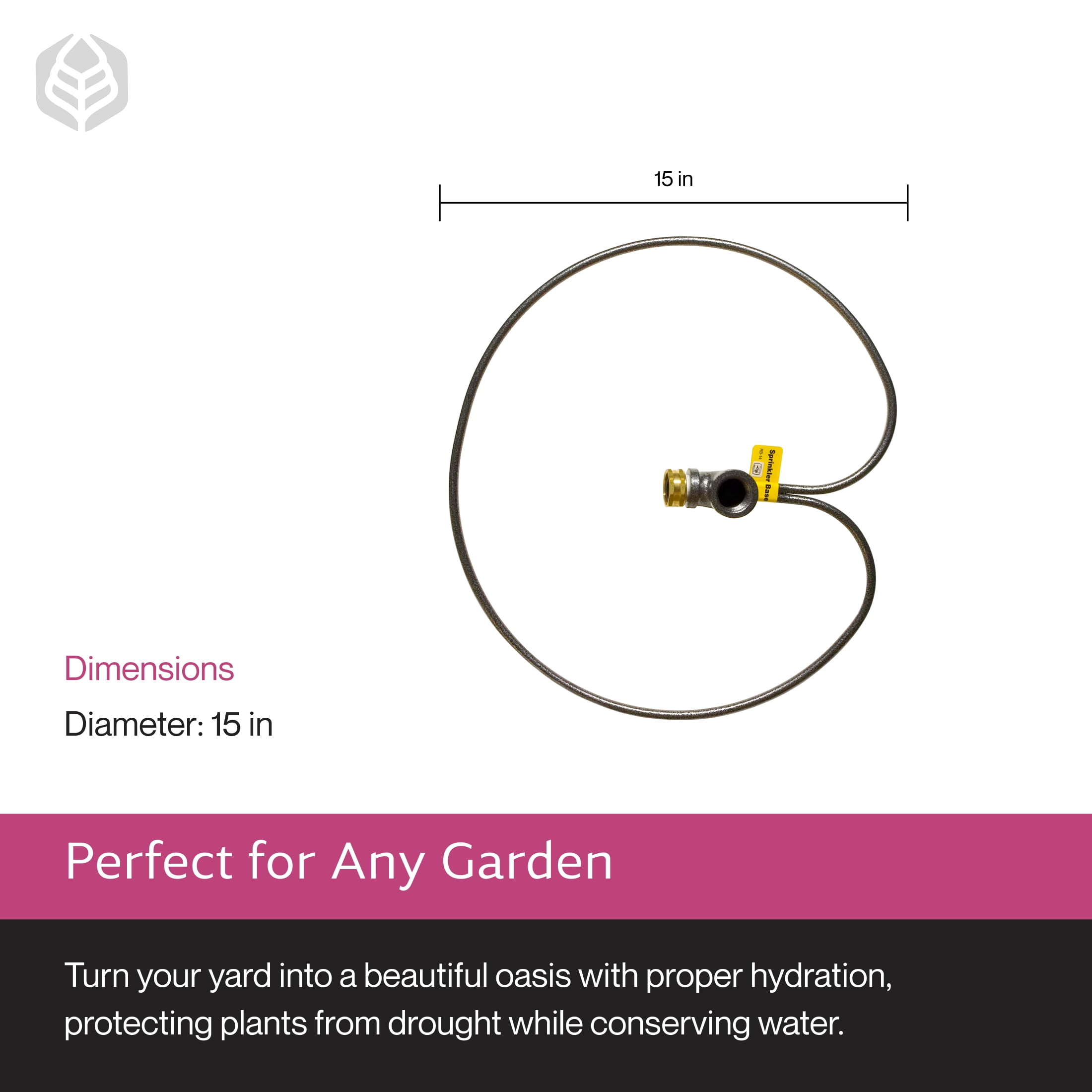 Yard Butler RB-14 3/4-Inch Lawn Sprinkler Stand, Adjustable Metal Ring Base Sprinklers for Yard, Easy Base Stand for Garden Sprinklers for Large Areas