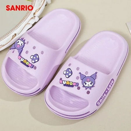 

DH Sanrios Anime Cinnamoroll Kuromi HelloKittys Cartoon Children Sandals Boys Girls Summer Non-slip Bathroom Slipper Beach Shoes