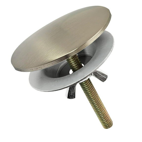 Westbrass D202-20 2" Brass Kitchen Sink Hole Cover Plate, Stainless Steel