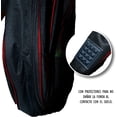 thumbnail image 3 of Estuche para bajo eléctrico, Funda para bajo eléctrico con tirantes y asa con goma para su fácil transporte, Gig bag, guitar case para trasporte y protección Kidam  Bordes Rojos, 3 of 4
