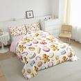 thumbnail image 3 of Homewish Macaron Candy Cane Bedding Comforter Set,Sweet Christmas Dessert Twin Comforter Sets,Cute Cartoon Gingerbread Man Bedding Set For Boys Girls,Microfiber Bedroom Decor Reversible,2pcs, 3 of 8