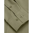 thumbnail image 4 of UKAP Mens Shirts Lapel Neck Blouse Button Down Tops Regular Fit Work Tunic Shirt Green 3XL, 4 of 8