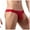 Red, variant on Herrnalise Men's Underwear Multipack Modal Men's Bikini Briefs Half Hip Low Waist Color Striped Panties