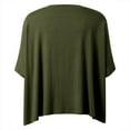 thumbnail image 4 of MIXUE Womens Summer Tops Summer Solid Color Round Neck Short Sleeve Loose Casual Oversized Pullover Tshirts Outwear,Green,S, 4 of 5