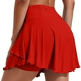 thumbnail image 5 of UoCefik Womens Tennis Skirt Crossover Golf Skorts Skirts Lightweight Athletic Skirt with 3 Pockets Workout Pickleball Red M, 5 of 7