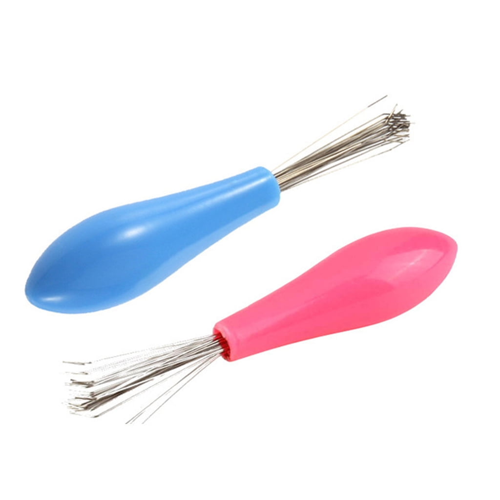 Pack of 2 Hair Brush Comb Cleaner with Metal Wire Rake Comb Brush