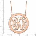 thumbnail image 4 of 14K Rose Gold Large Family Monogram Necklace Made In United States -Jewelry By Sweet Pea, 4 of 7