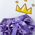 thumbnail image 4 of Aayomet Toddler Baby Girl Bowknot Ruffle Nappy Underwear Panty New Born Girl Baby Gift,Purple Large, 4 of 5