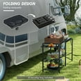 thumbnail image 3 of Outsunny Folding Camp Kitchen, Cooking Station with Adjustable Lamp Stand, 3 of 9