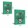thumbnail image 4 of Vintage Heart Flower Pot Canvas Wall Art For Bedroom Living Room Decor, 4 of 8