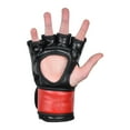 thumbnail image 4 of Beast Power Gear Men Women MMA Gloves for Sparring, Open Palm Design, PU Leather, Black, 16 oz, 4 of 6