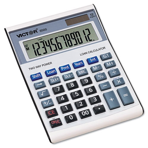 6500 Executive Desktop Loan Calculator, 12-Digit Lcd | Bundle of 10 Each