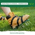 thumbnail image 4 of Chaussures d'Aérateur de Pelouse Aération Outils de Jardin Sandales de Sol Vert Noir Cour Fournit 1 Paire 3 Sangles Réglables Ripper, 4 of 9