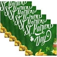 thumbnail image 6 of Dreamtimes St Patrick's Day Clover Cloth Napkins Set of 4, Oversized Washable Reusable Polyester Dinner Table Napkins for Family, Restaurant, Party Decor, 20"x 20", 6 of 7