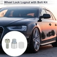 thumbnail image 2 of Wheel Lock Lugnut with Bolt Kit for  A4L A5 A6L Q2L Q3 Q5 Q7 A8 Type B Anti-theft Screw Nut Removal Key Socket 1 Set, 2 of 7