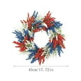 thumbnail image 3 of PALIFEUR 4th of July Wreath, 14.96 Inch Patriotic Wreaths for Front Door, Independence Day Artificial Floral Spring Wreaths Decorations, Red Blue White, 3 of 5