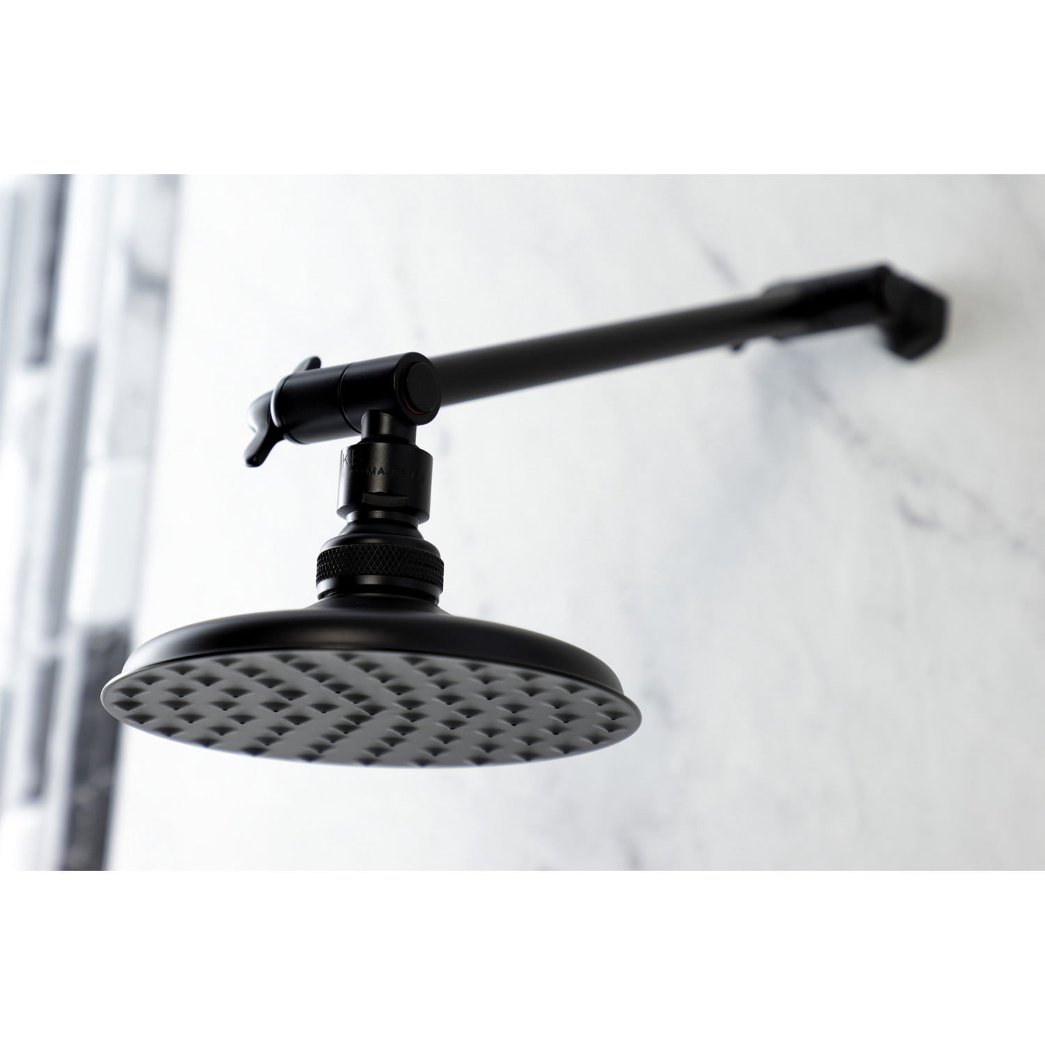 Kingston Brass K135K0MB Victorian 5-1/4 in. Showerhead with 10 in. Shower Arm, Matte Black