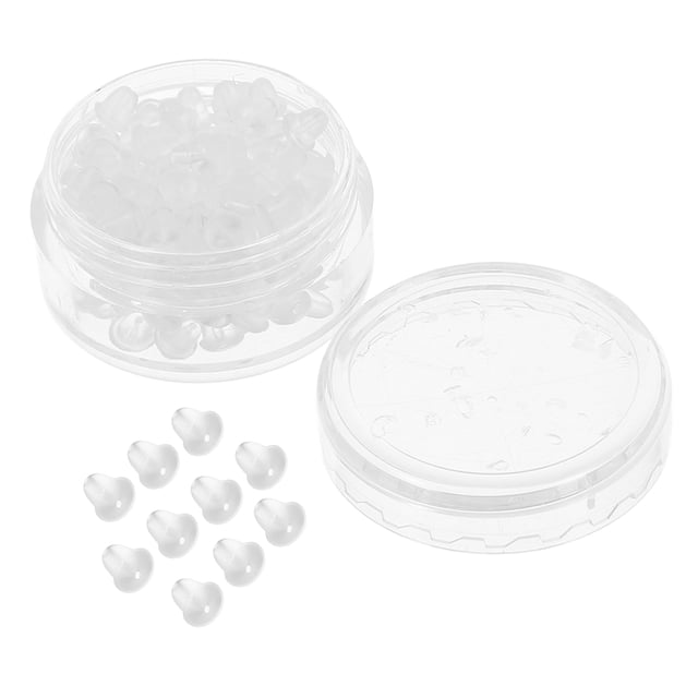 Milisten 100pcs Clear Earring Backs Silicone Earrings Back Earring Backs Stopper Diy Earrings Plug Locking Earring Back Earring Accessories Clear Earring Backs