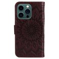 thumbnail image 4 of SaniMore for iPhone 14 Pro Max Case with Card Holder, Embossed Magnetic Wallet Soft TPU + PU Leather Cover with Practical Bracket + Detachable Hand Strap Shockproof Protective Shell, Brown, 4 of 8