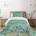 thumbnail image 3 of Ambesonne Dog Lover Quilted Bedspread Set 2 Pcs, Abstract Dress, Twin Size, Multicolor, 3 of 6