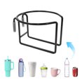 thumbnail image 4 of Universal Shopping Cart Cup Holder Black Metal Anti-Slip Design Stable Bottom Support Anti-leak Beverage Container Holder, 4 of 7