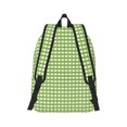 thumbnail image 3 of Naloa Canvas Backpack for Men Women Green Gingham Print Rucksack Casual Travel Daypack Large and Small Durable College Tote Satchel Bookbag for Teens, 3 of 8