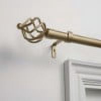 Exclusive Home Holden Wrap Around 1" Curtain Rod, Gunmetal, 82.5"-120"