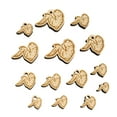 thumbnail image 1 of Delicious Chicken Wing with Drum and Flat Wood Mini Charms Shapes DIY Craft Jewelry - No Hole - 18mm (17pcs), 1 of 7